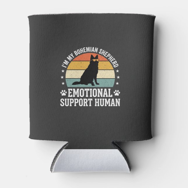 Bohemian Shepherd Emotional Support Human Dog Can Cooler (Front)