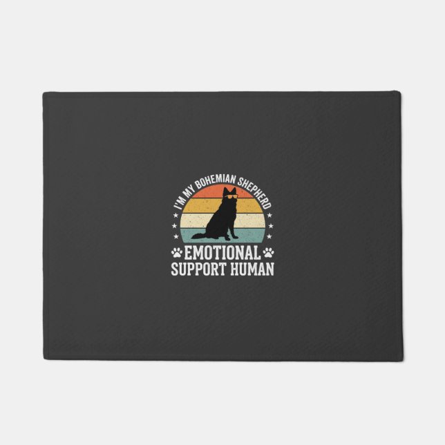Bohemian Shepherd Emotional Support Human Dog Doormat (Front)