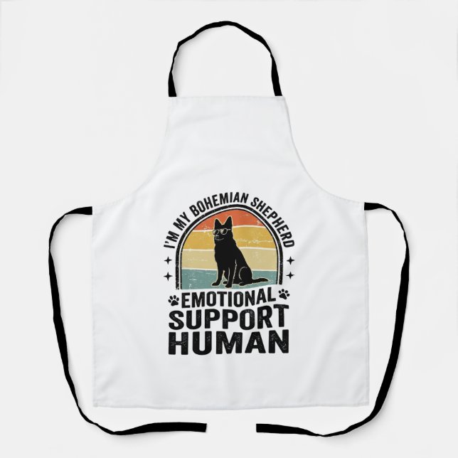 Bohemian Shepherd Emotional Support Human Vintage  Apron (Front)