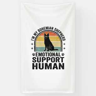 Bohemian Shepherd Emotional Support Human Vintage  Banner