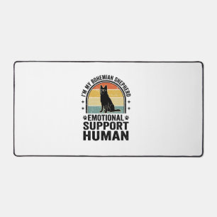 Bohemian Shepherd Emotional Support Human Vintage Desk Mat