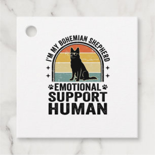 Bohemian Shepherd Emotional Support Human Vintage Favour Tags
