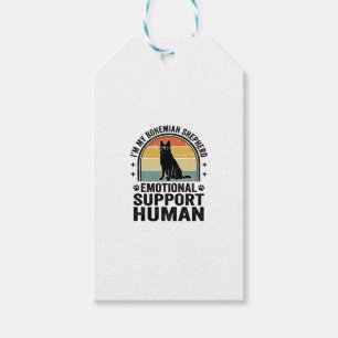 Bohemian Shepherd Emotional Support Human Vintage Gift Tags