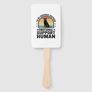 Bohemian Shepherd Emotional Support Human Vintage Hand Fan
