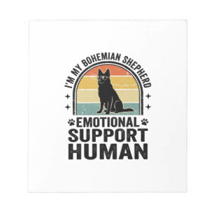 Bohemian Shepherd Emotional Support Human Vintage  Notepad