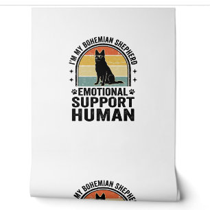 Bohemian Shepherd Emotional Support Human Vintage  Wallpaper