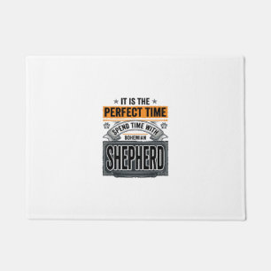 Bohemian Shepherd Vintage Dog Lover Typography Des Doormat