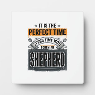 Bohemian Shepherd Vintage Dog Lover Typography Des Plaque