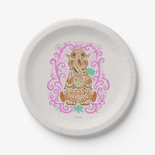 Bohemian Snuffleupagus Paper Plate