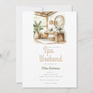 Bohemian Spa | Bachelorette Weekend Invitation
