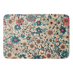 Bohemian Spring Flower Bath Mat