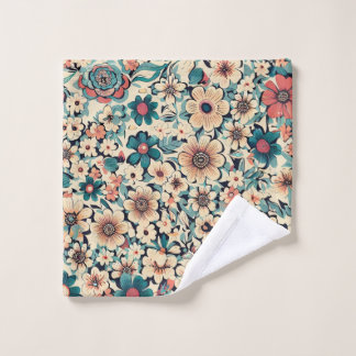 Bohemian Spring Flower Wash Cloth