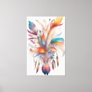 Bohemian Style Feathers Canvas Print