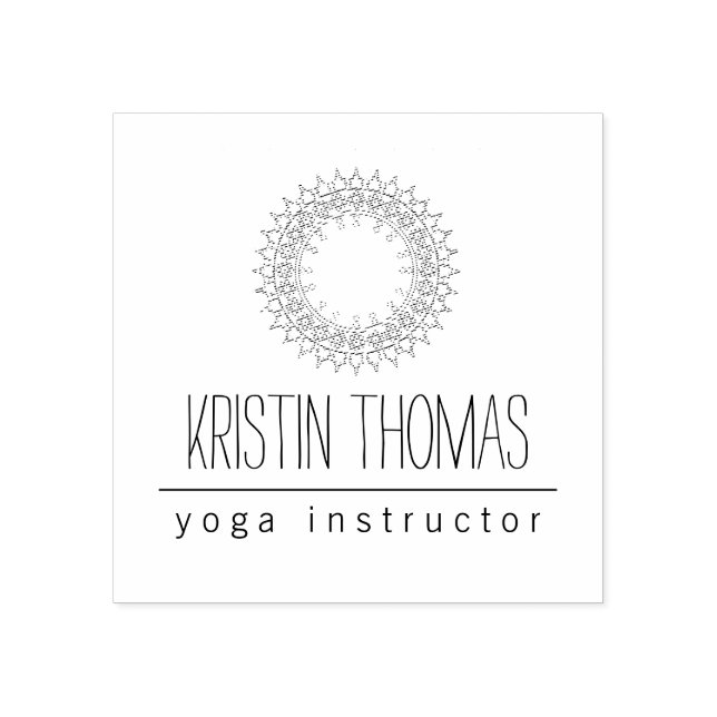 Bohemian Sun Mandala Personalised Rubber Stamp (Imprint)