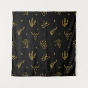 Bohemian Symbols: Western Vintage Magic Tapestry