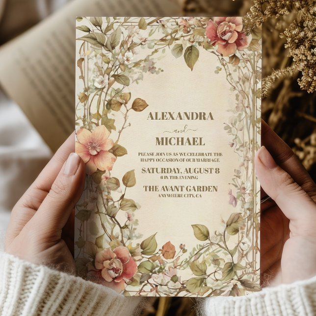 Bohemian Terracotta Classy Trendy Wedding  Invitation (Creator Uploaded)