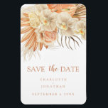 Bohemian Terracotta Wedding Save the Date Magnet<br><div class="desc">Bohemian Terracotta Wedding Save the Date Magnet</div>