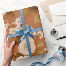 Bohemian Terracotta Wildflower Floral Pattern