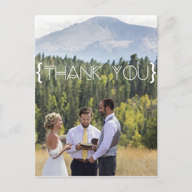 Bohemian Tribal Thank You Postcard (Front)