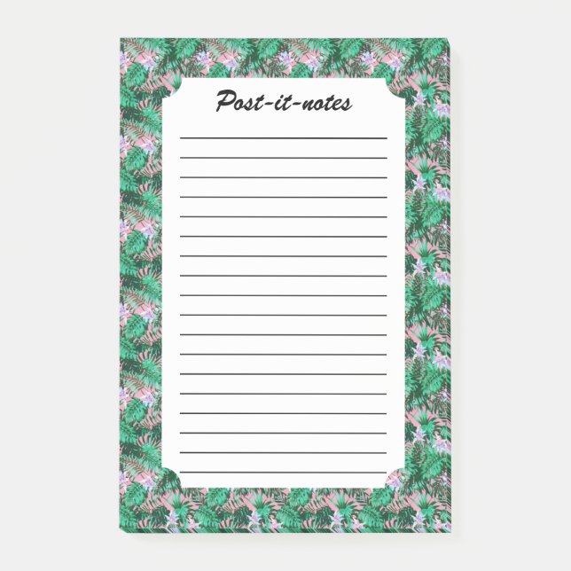Bohemian Tropical Summer Floral Palm Leaves  Post-it Notes (Front)