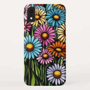 Bohemian Vibrant Daisies - Stained Glass Look Case-Mate iPhone Case