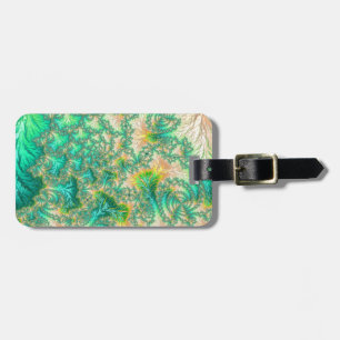 Bohemian Vibrant Trippy Fractal Abstract Spiral Luggage Tag