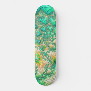 Bohemian Vibrant Trippy Fractal Abstract Spiral Skateboard