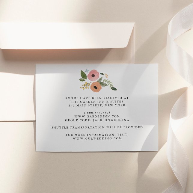 Bohemian Vintage Floral Wedding Details Card (Creator Uploaded)