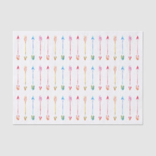Bohemian Watercolor Arrows Pattern Tissue Paper