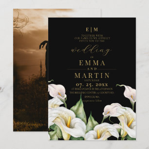 Bohemian Watercolor Florals Wedding Invitation