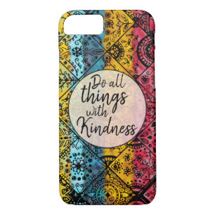 Bohemian Watercolor   Kindness Inspirational Quote Case-Mate iPhone Case