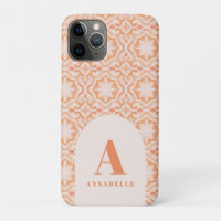 Bohemian watercolor pastel moroccan peach pink