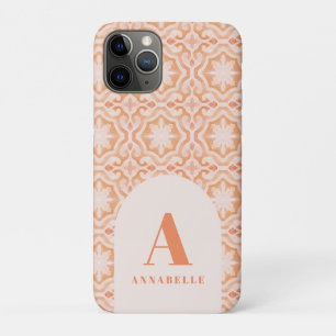 Bohemian watercolor pastel moroccan peach pink Case-Mate iPhone case