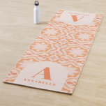 Bohemian watercolor pastel moroccan peach pink yoga mat<br><div class="desc">Modern bohemian pink and rust pastel summery birthday gift mug. Moroccan inspired print pastel peach pink orange design Part of a collection.</div>