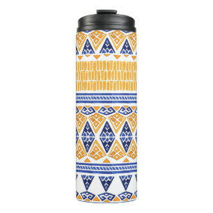 Bohemian Watercolor: Seamless Artistic Pattern. Thermal Tumbler