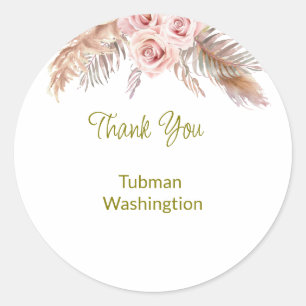 Bohemian Wedding Favour Classic Round S Classic Round Sticker