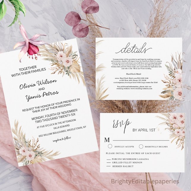 Bohemian Wedding Invitation  (Creator Uploaded)