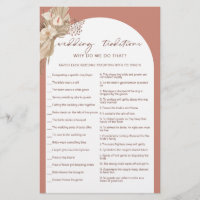 Bohemian wedding traditions bridal shower game fly