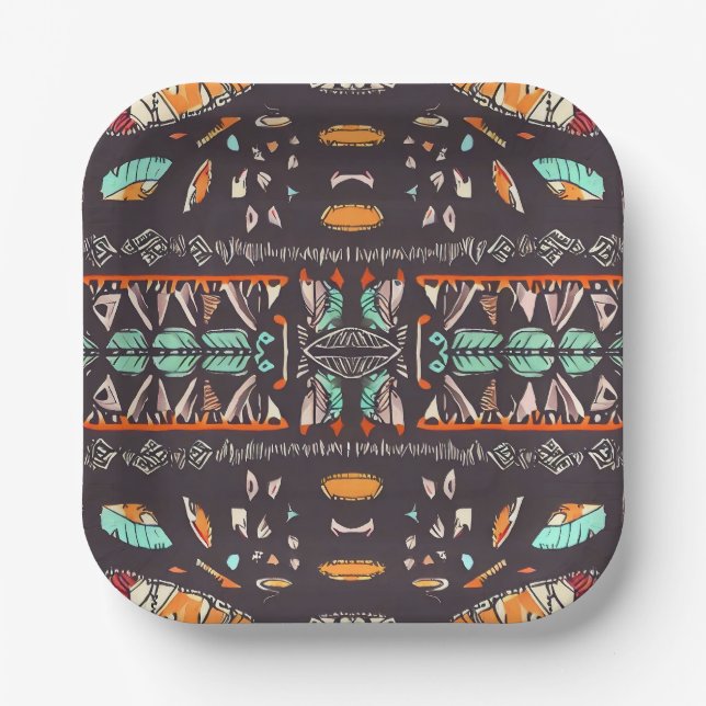 Bohemian Western Paper Plate (Front)