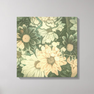 bohemian whimsical summer daisy wildflower canvas print