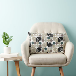 Bohemian White Black Grey Lumbar Cushion