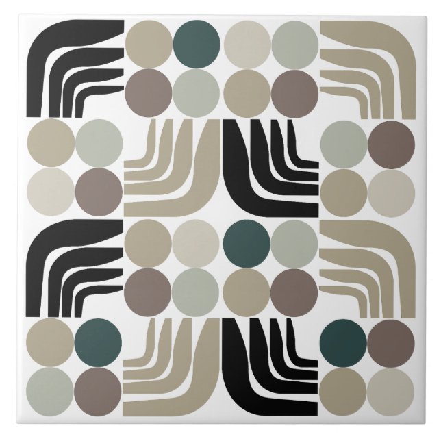 Bohemian White Black Grey Tile (Front)