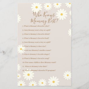 Bohemian White Daisy Who Knows Mummy Best Game