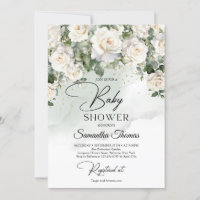 Bohemian white roses eucalyptus green and gold