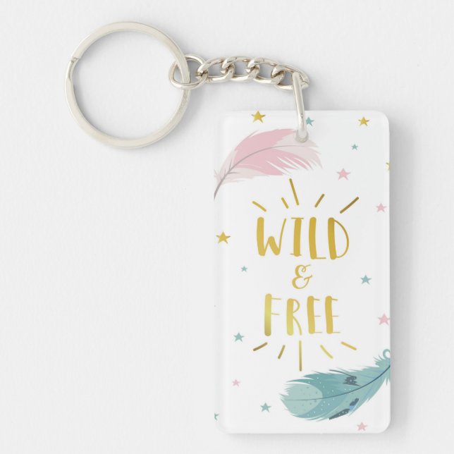 Bohemian Wild and Free Key Ring (Front)