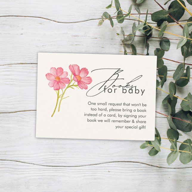 Bohemian Wildflower Floral Baby Shower Enclosure Card (Creator Uploaded)