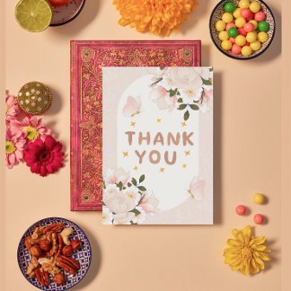 Bohemian wildflower wedding greeting card