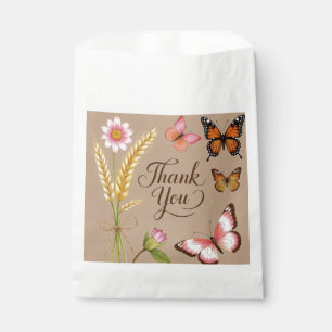 Bohemian Wildflowers, butterflies, wheat stalks Favour Bags