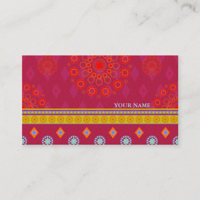 BOHO1 Mandala - Businesscard Business Card (Front)