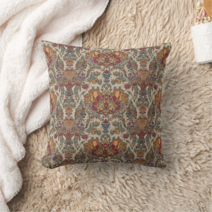Boho 17th Century Indian Repro Pattern Cushion